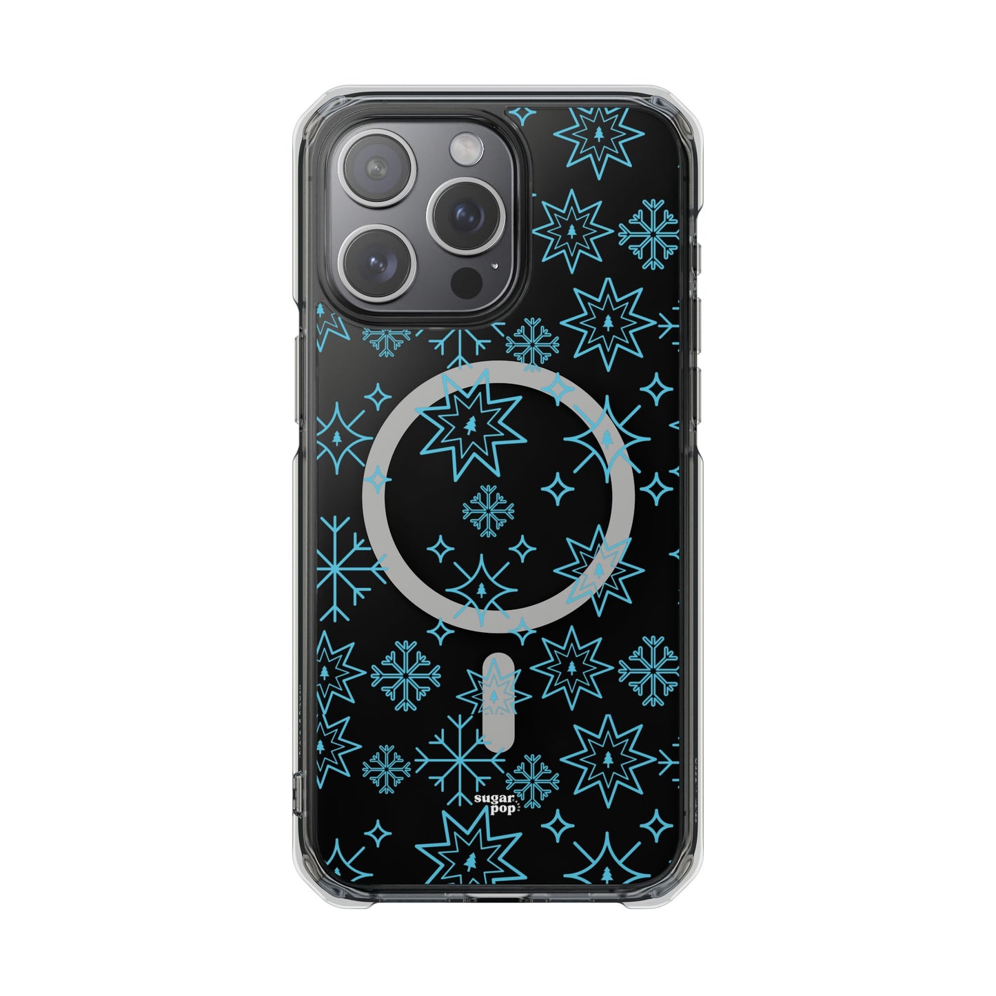 Snowflake Magnetic Clear Impact Case - Stylish & Durable iPhone Protection