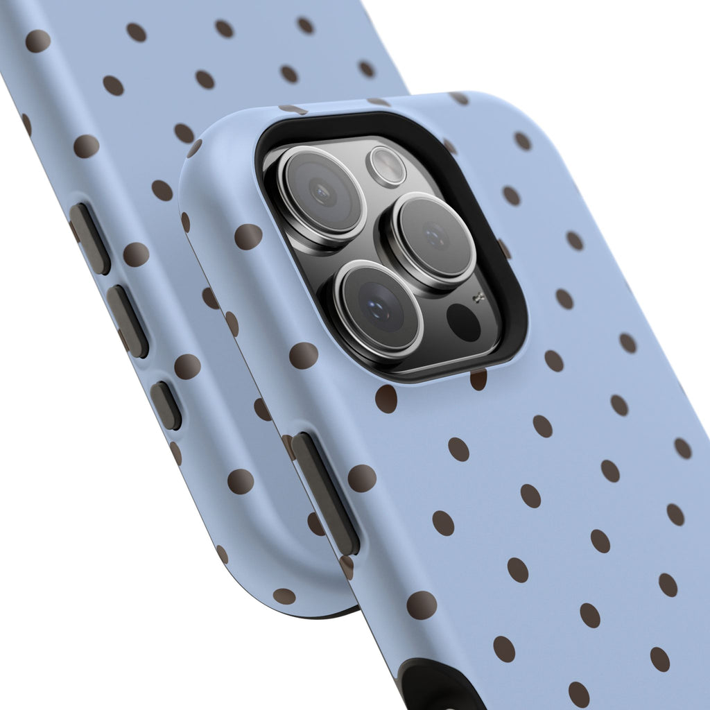 Blue Polka Dot Magnetic Impact Phone Case