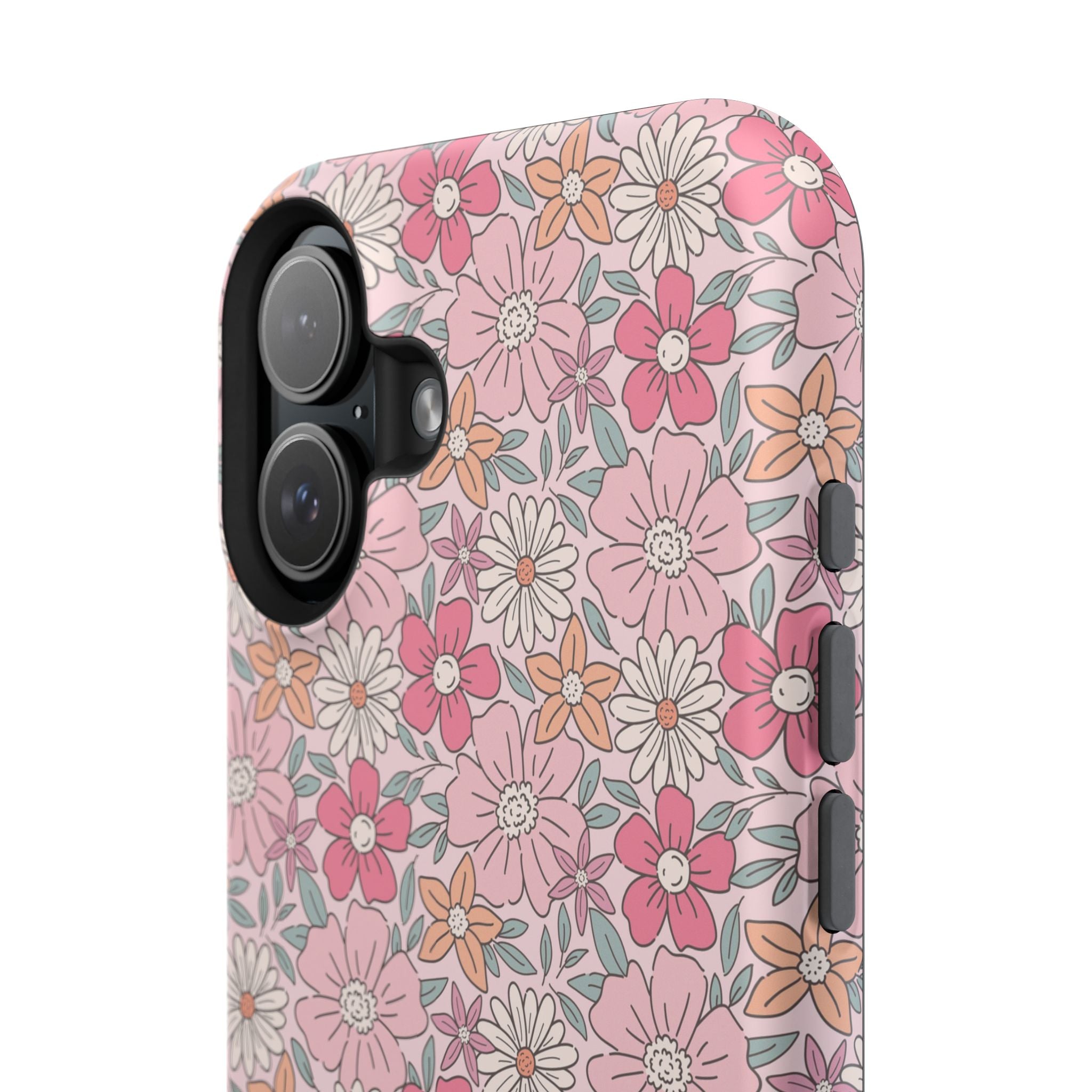 Pink Flowers Impact-Resistant Case