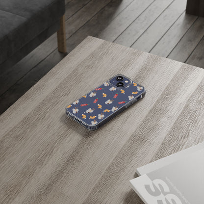 Take Out Food Pattern Clear Phone Case for Food Lovers