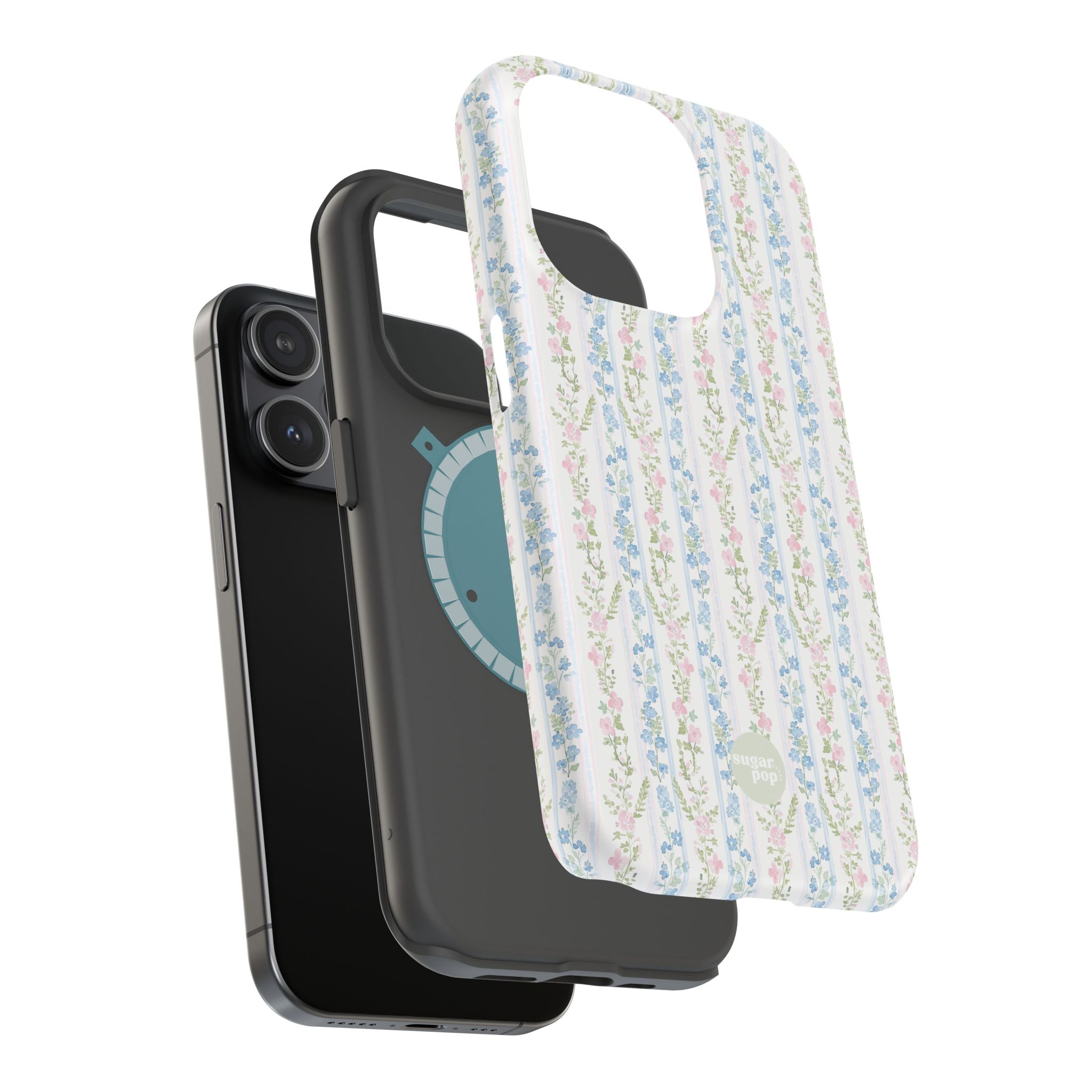 Pastel Floral Pattern Magnetic Tough Case