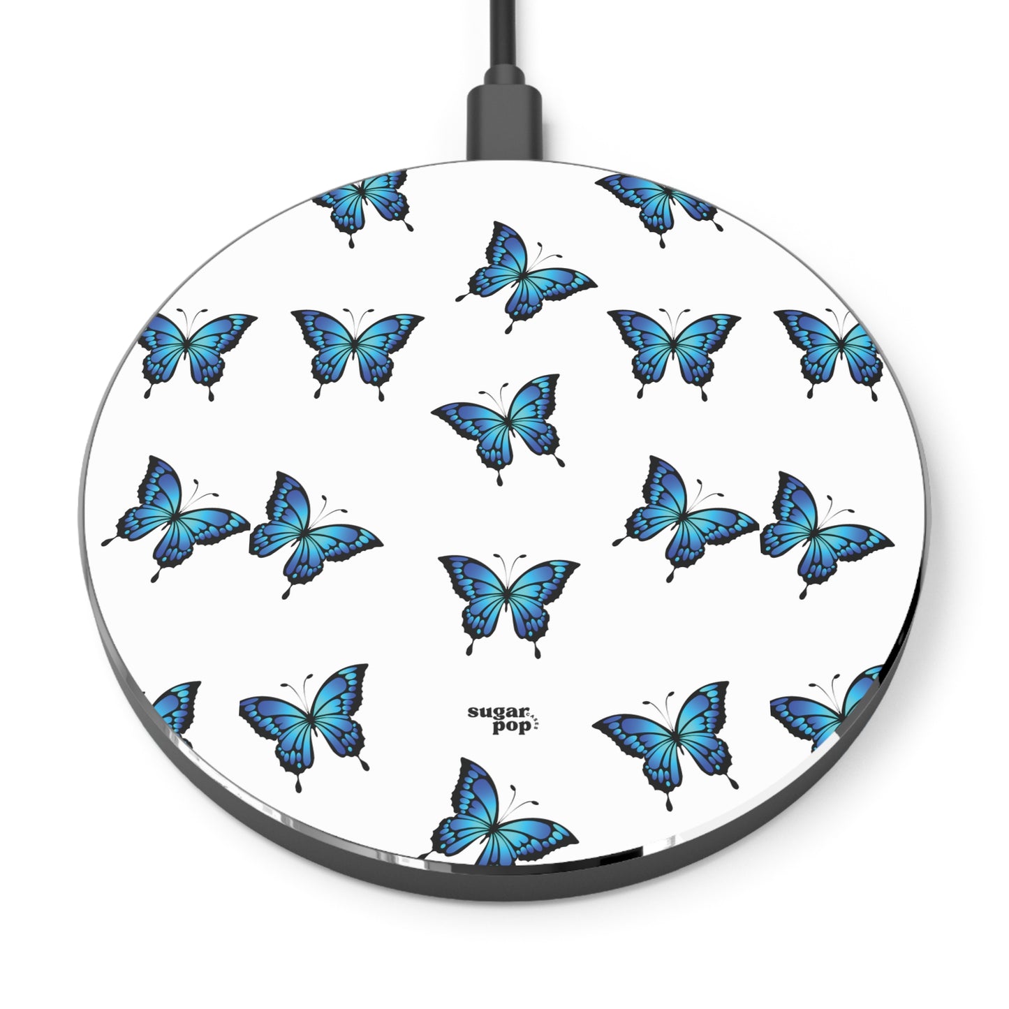 Blue Butterfly Wireless Charger - Fast Charging Station for Stylish Living