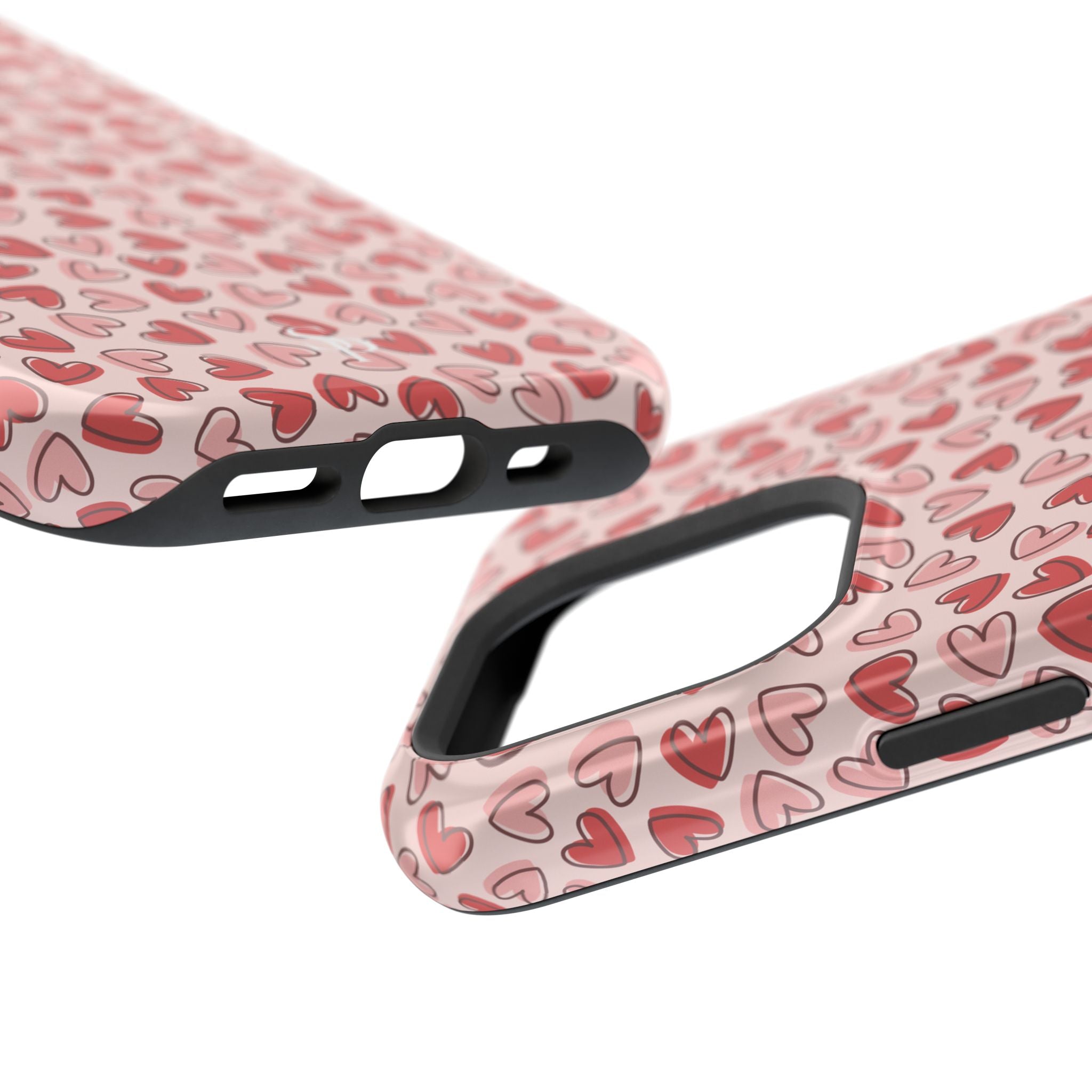 Heart Pattern Impact-Resistant Phone Case - Stylish Protection for Valentine's Day & Everyday Love