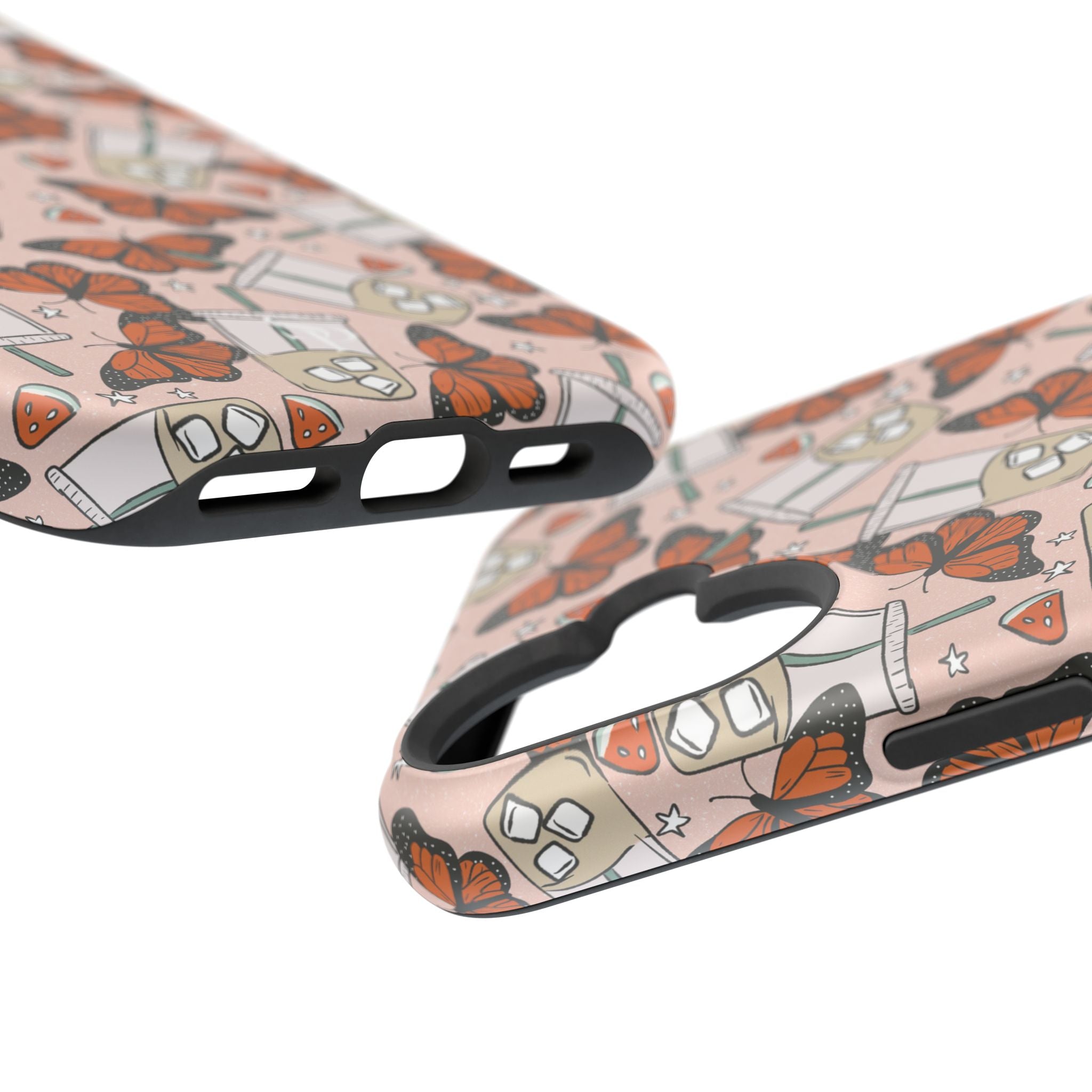 Iced Coffee & Butterfly Impact-Resistant Cases
