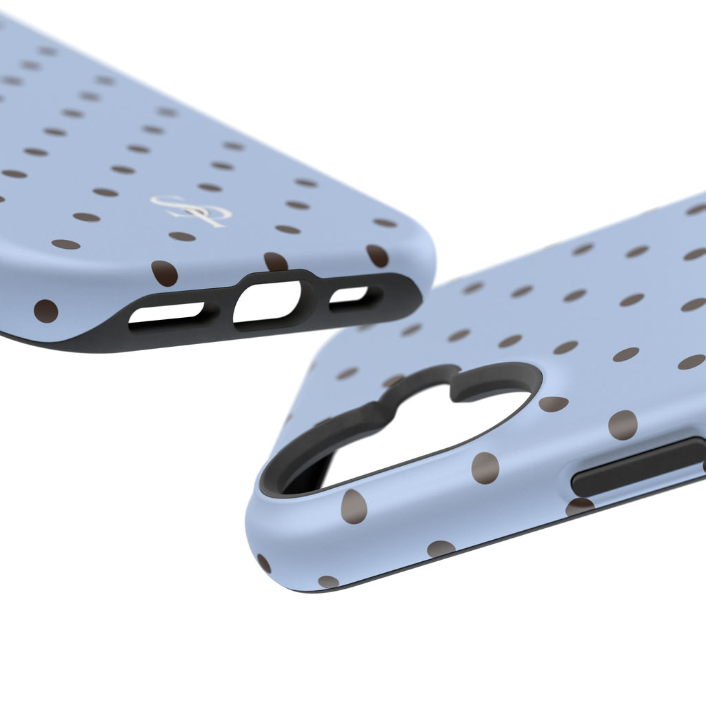 Blue Polka Dot Magnetic Impact Phone Case