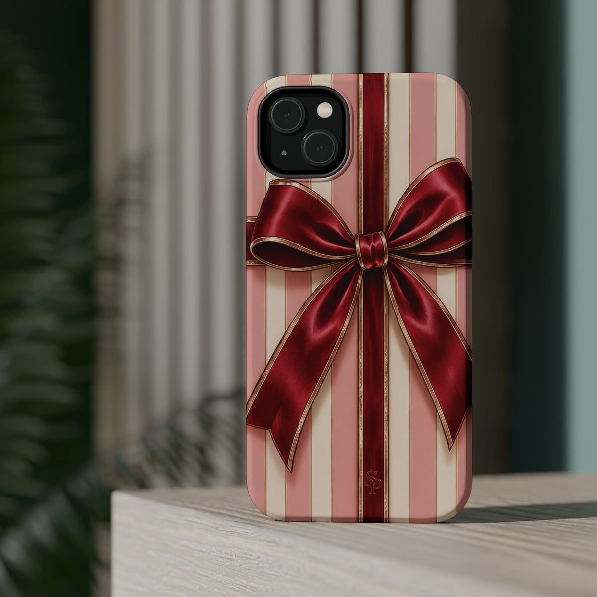 Red Bow Gift Wrap Magnetic Phone Case