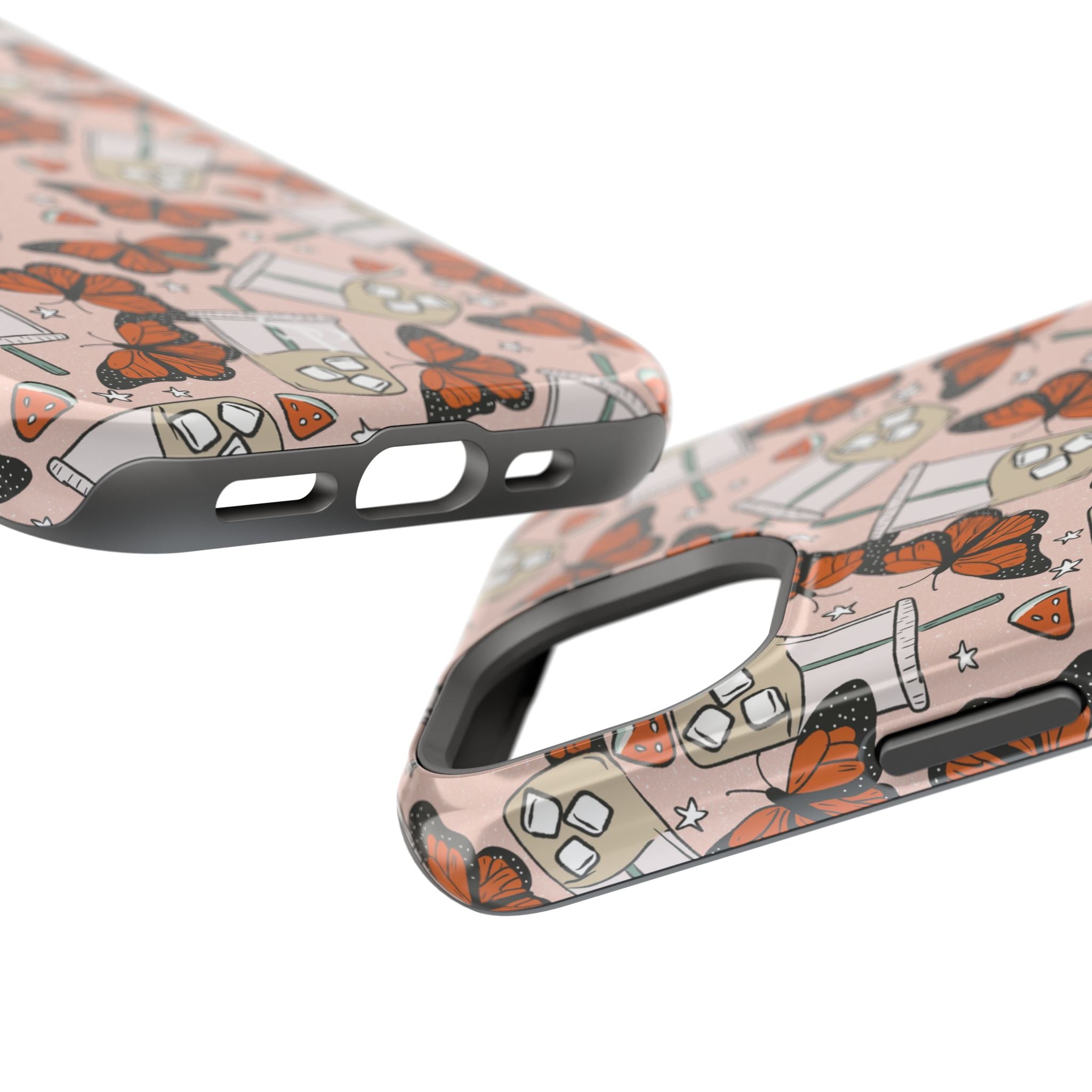 Iced Coffee & Butterfly Impact-Resistant Cases