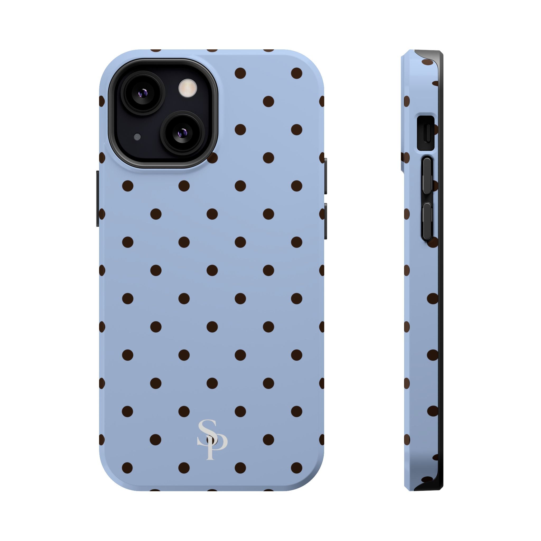 Blue Polka Dot Magnetic Impact Phone Case