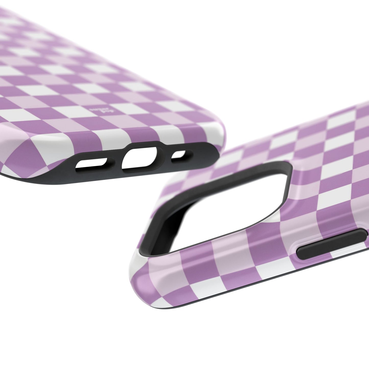 Purple Checkerboard Impact-Resistant Phone Case