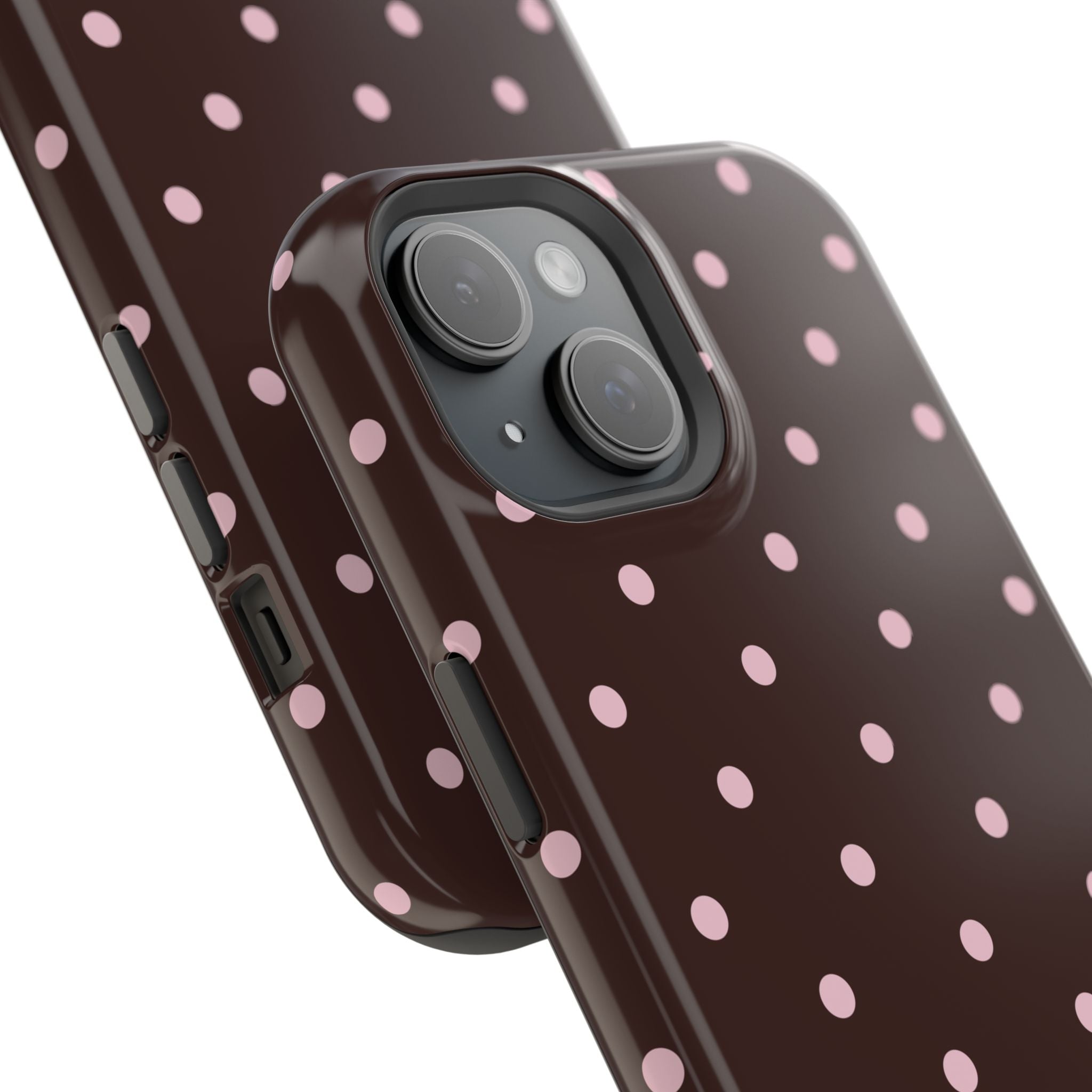 Brown Polka Dot Magnetic Impact-Resistant Phone Case