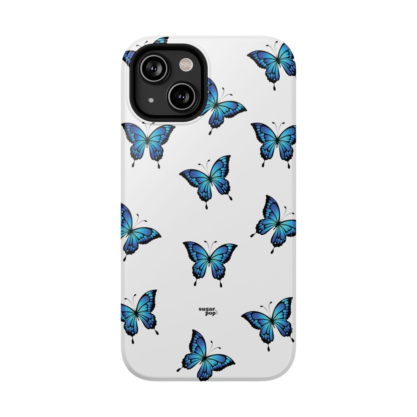 Blue Butterfly Impact-Resistant Cases