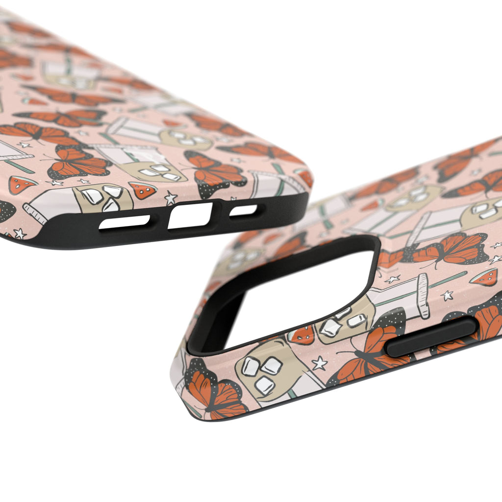 Iced Coffee & Butterfly Impact-Resistant Cases