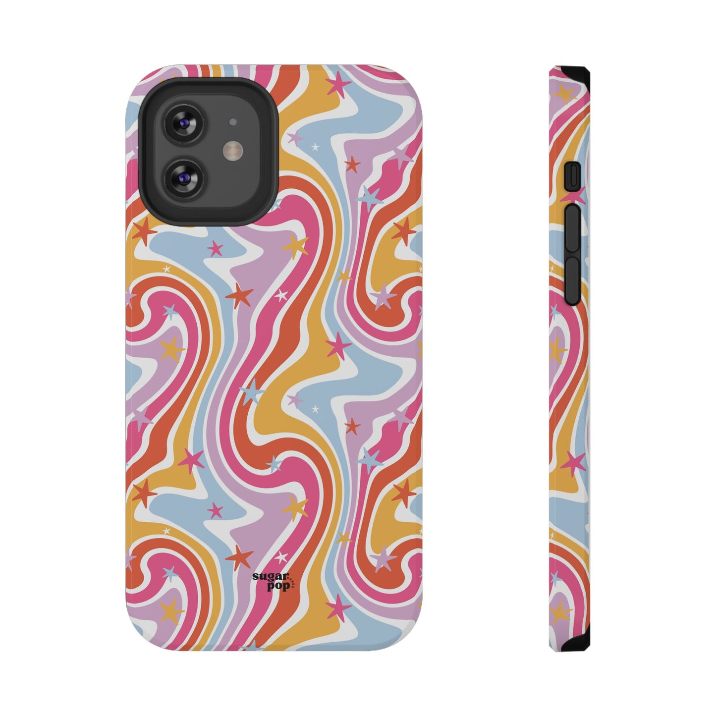 Colorful Impact-Resistant Phone Case - Vibrant Swirl Design