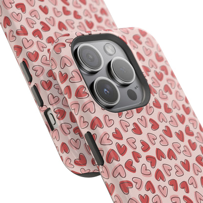 Heart Pattern Impact-Resistant Phone Case - Stylish Protection for Valentine's Day & Everyday Love