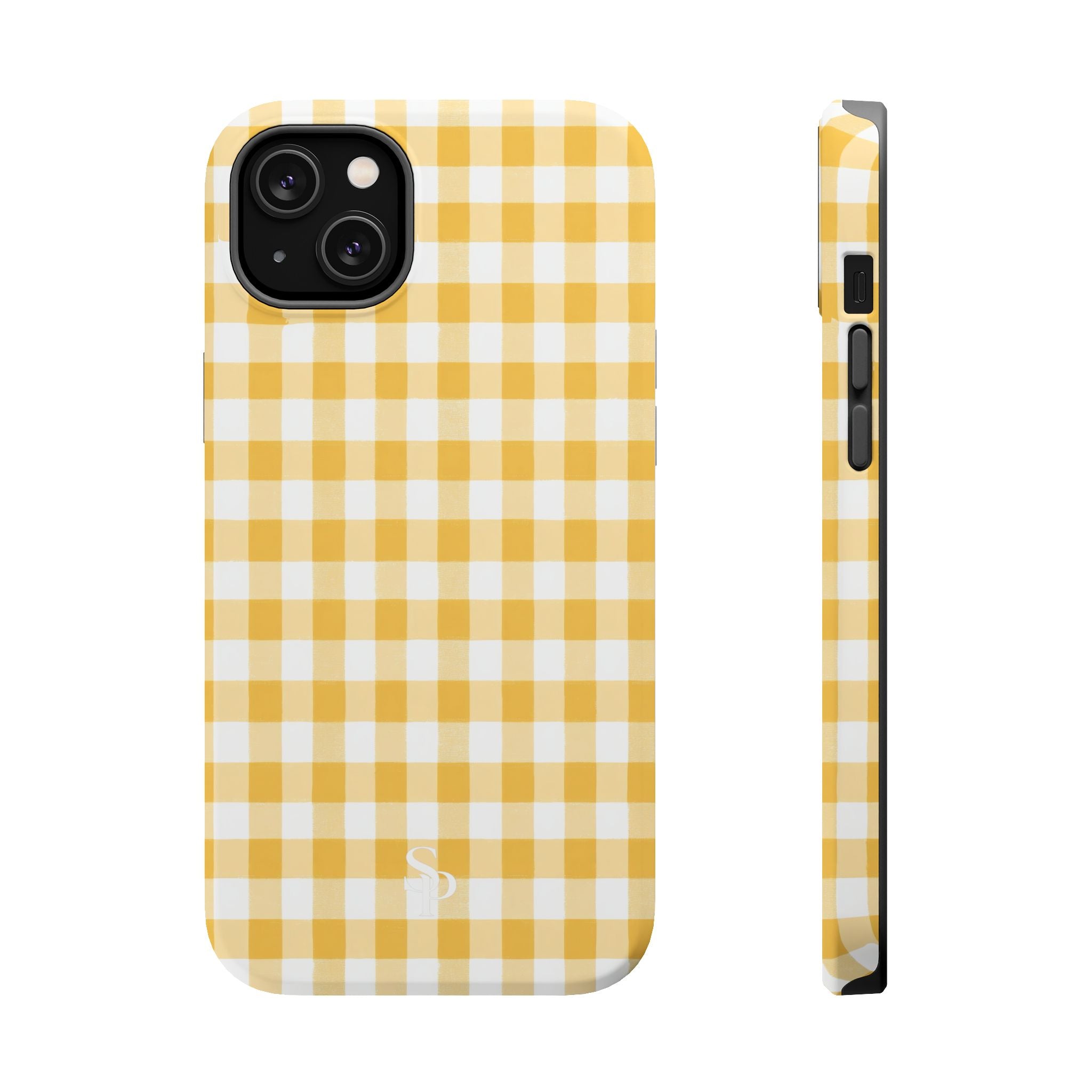 Yellow Gingham Magnetic Impact-Resistant Phone Case