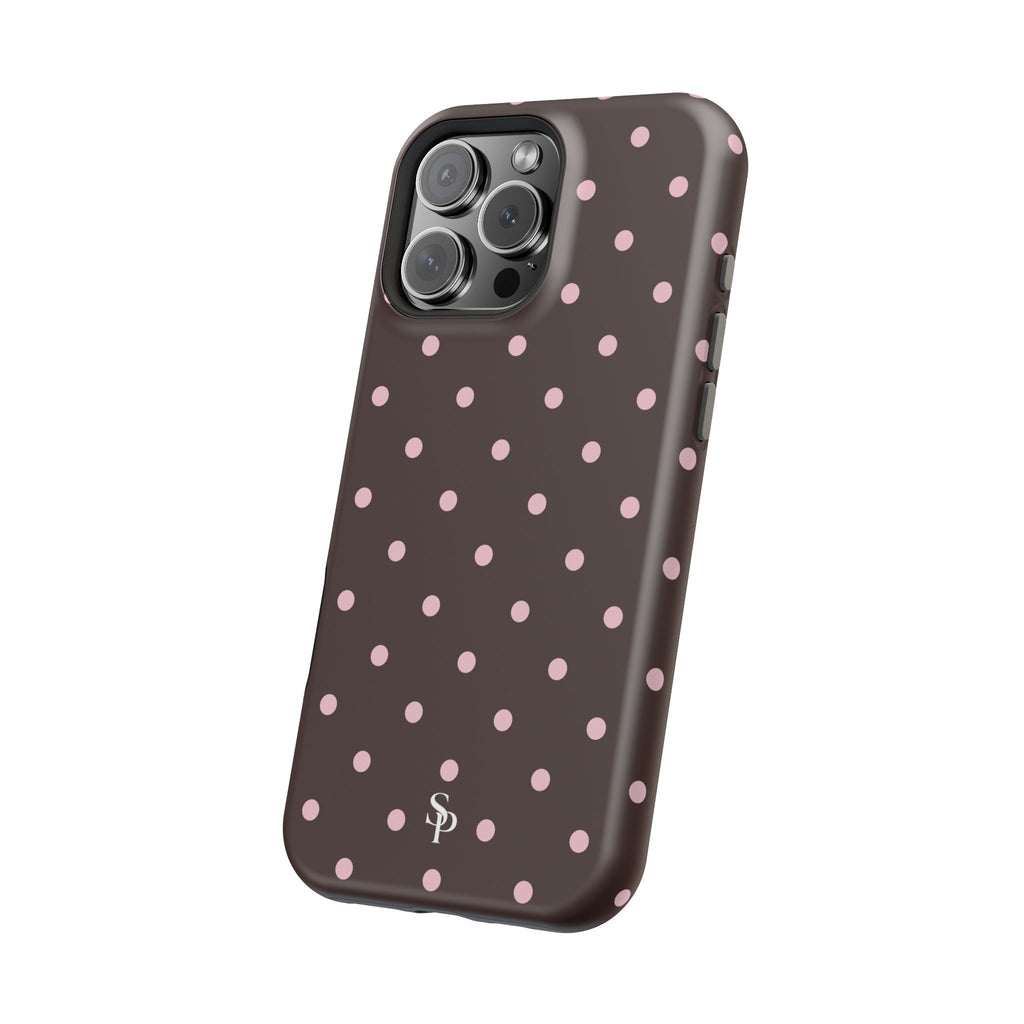 Brown Polka Dot Magnetic Impact-Resistant Phone Case