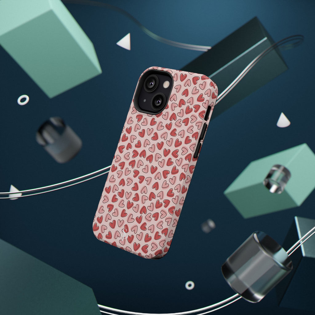 Heart Pattern Impact-Resistant Phone Case - Stylish Protection for Valentine's Day & Everyday Love