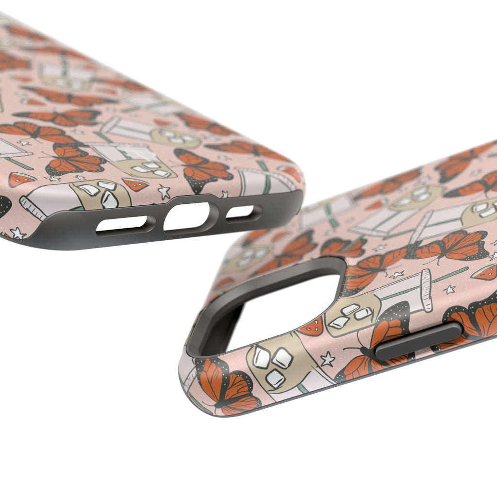 Iced Coffee & Butterfly Impact-Resistant Cases