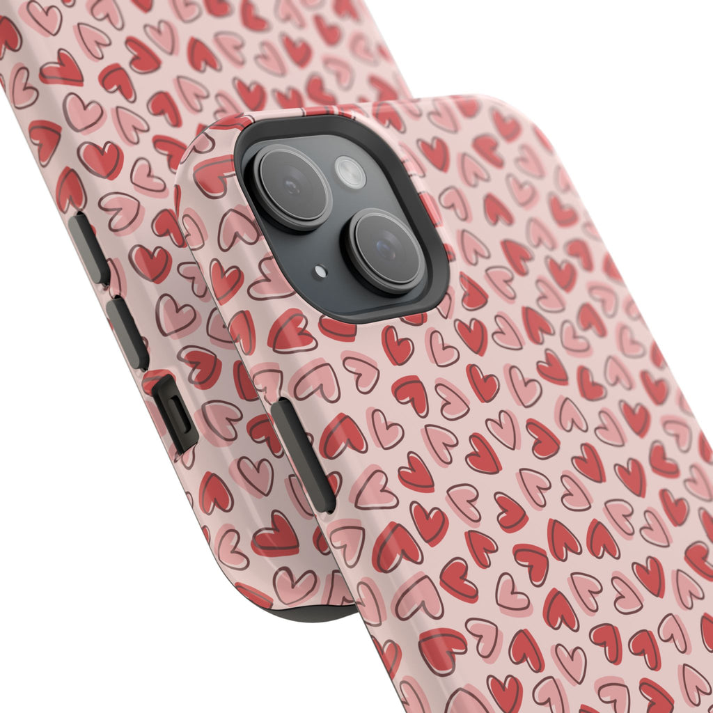 Heart Pattern Impact-Resistant Phone Case - Stylish Protection for Valentine's Day & Everyday Love