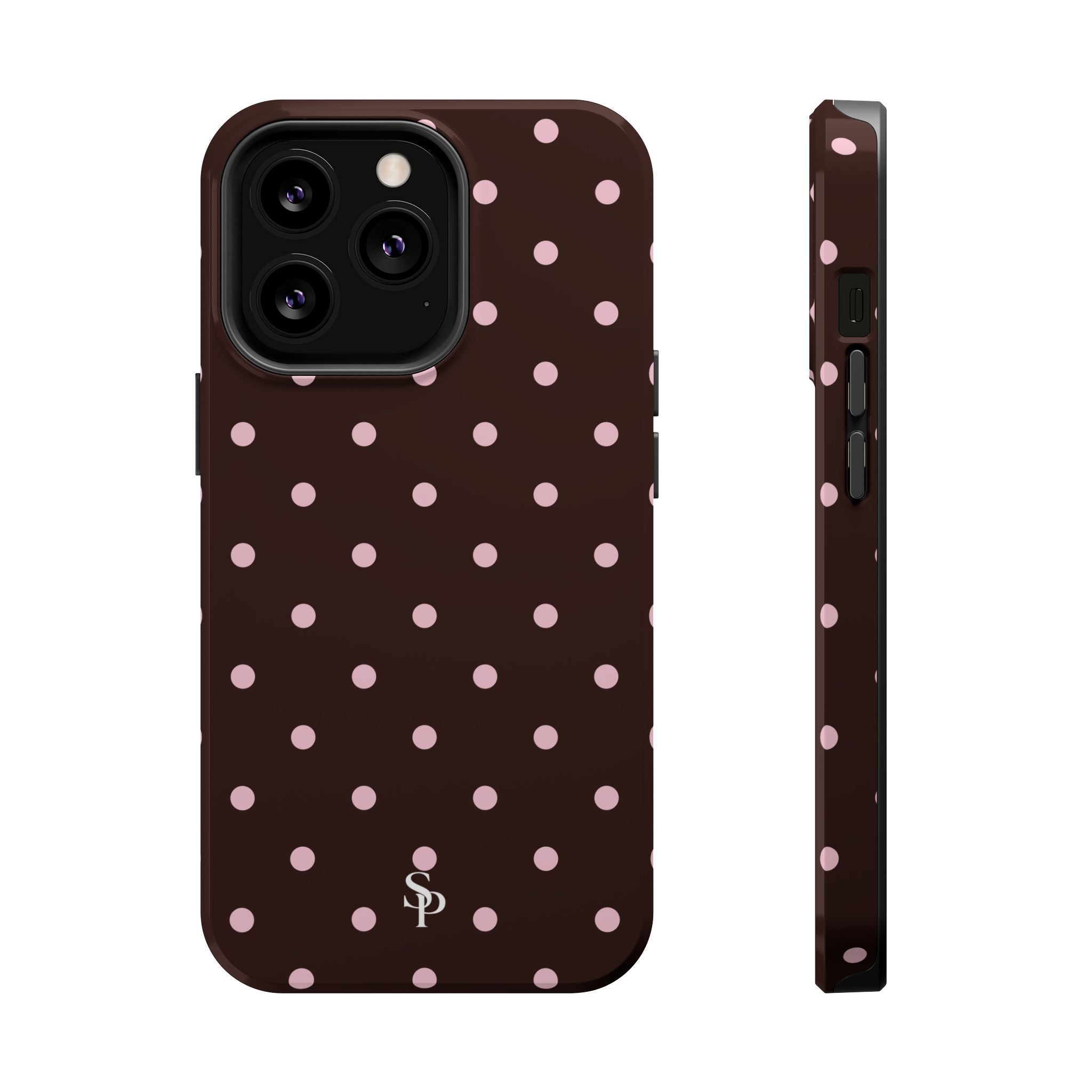 Brown Polka Dot Magnetic Impact-Resistant Phone Case