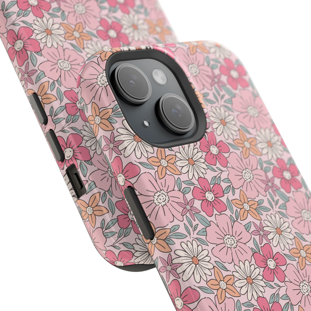 Pink Flowers Impact-Resistant Case