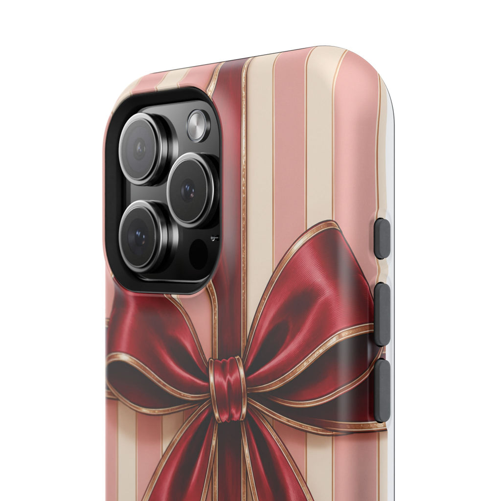 Red Bow Gift Wrap Magnetic Phone Case