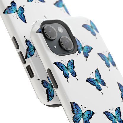 Blue Butterfly Impact-Resistant Cases