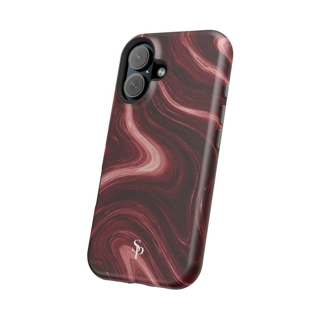 Burgundy Marble Magnetic Phone Case