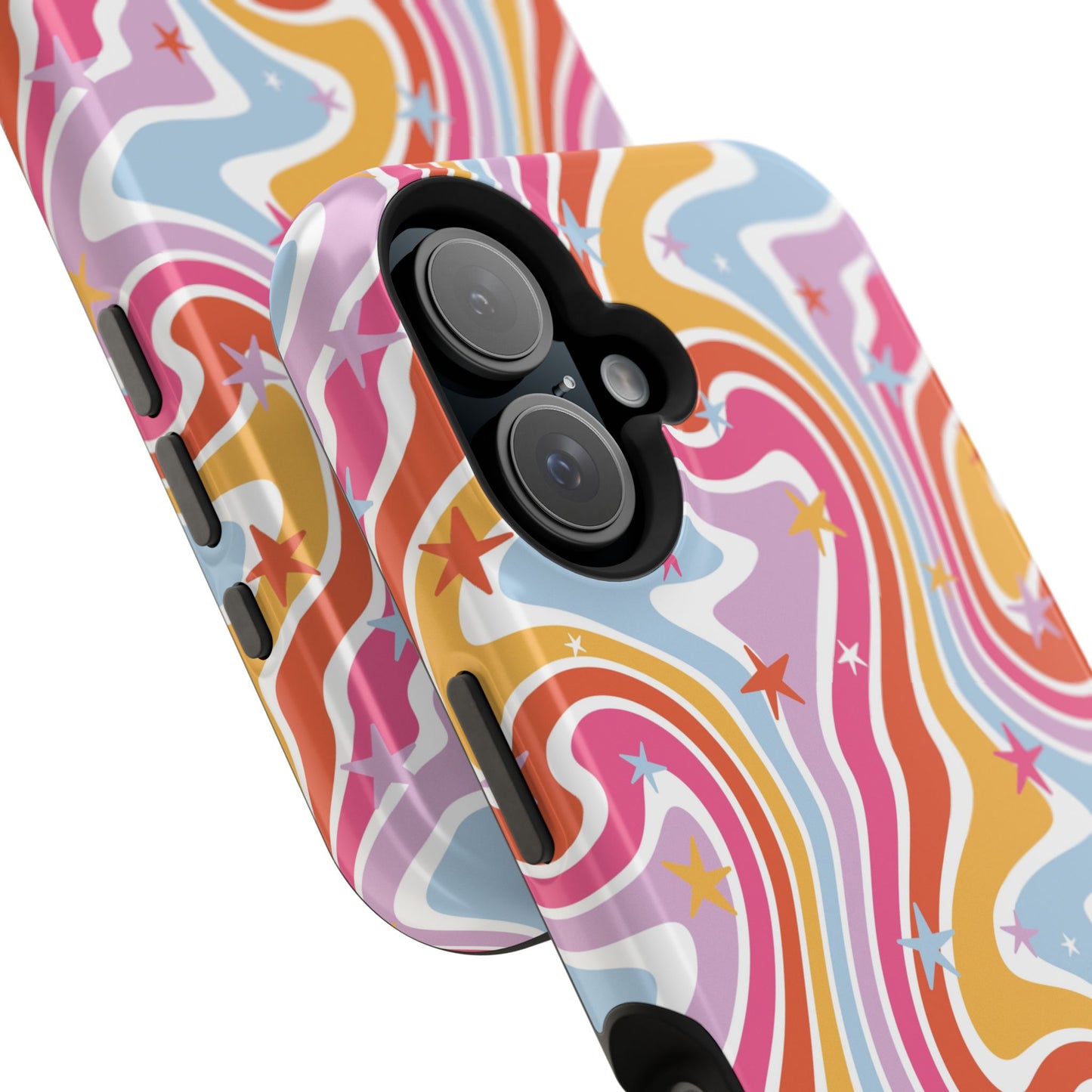 Colorful Impact-Resistant Phone Case - Vibrant Swirl Design