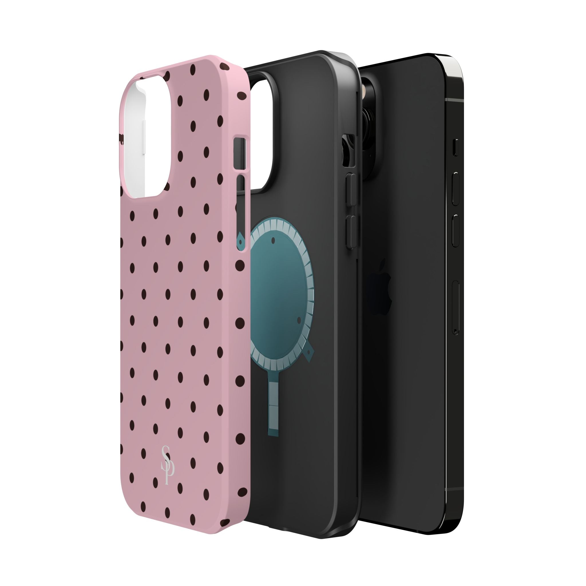 Pink Polka Dot Magnetic Impact Phone Case