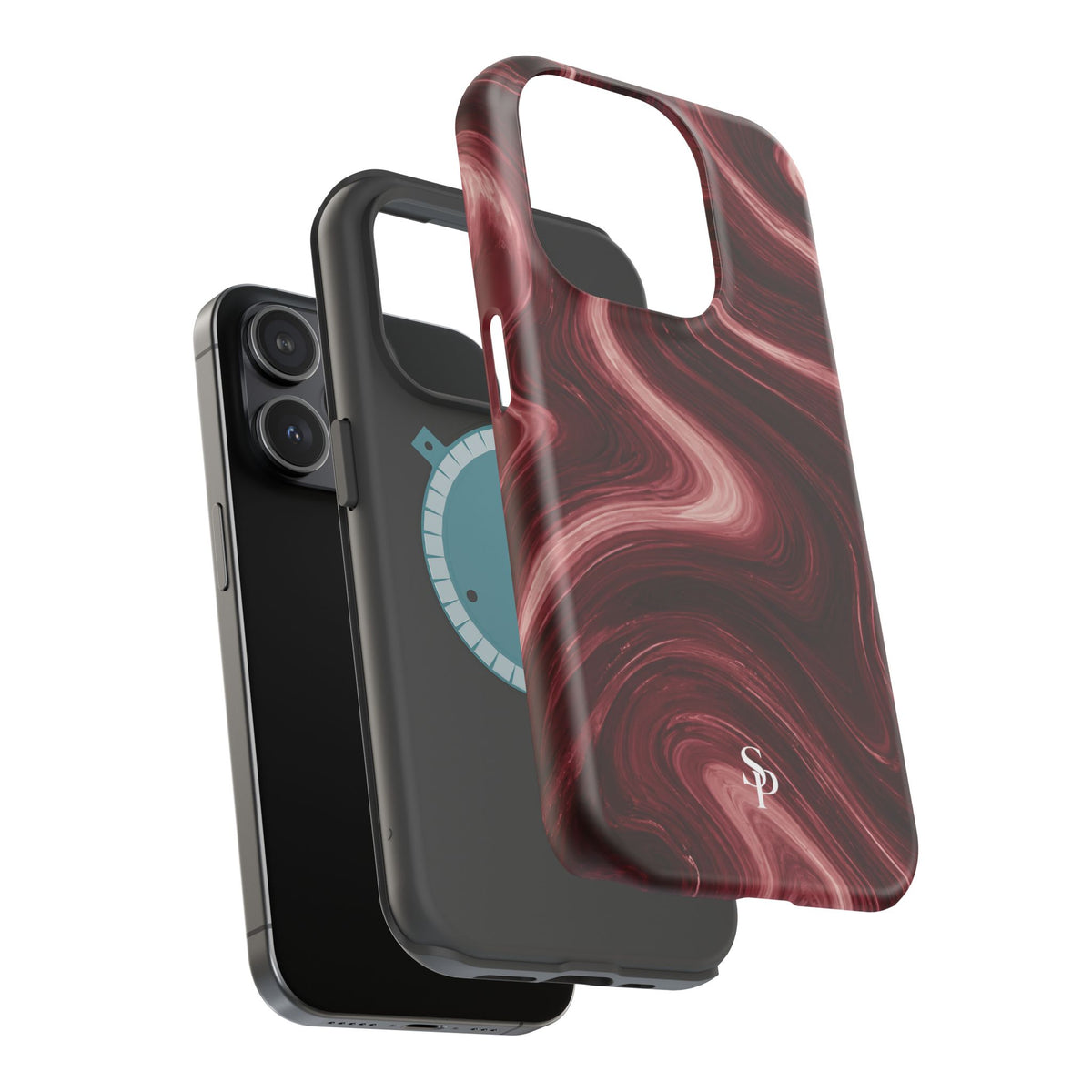 Burgundy Marble Magnetic Phone Case
