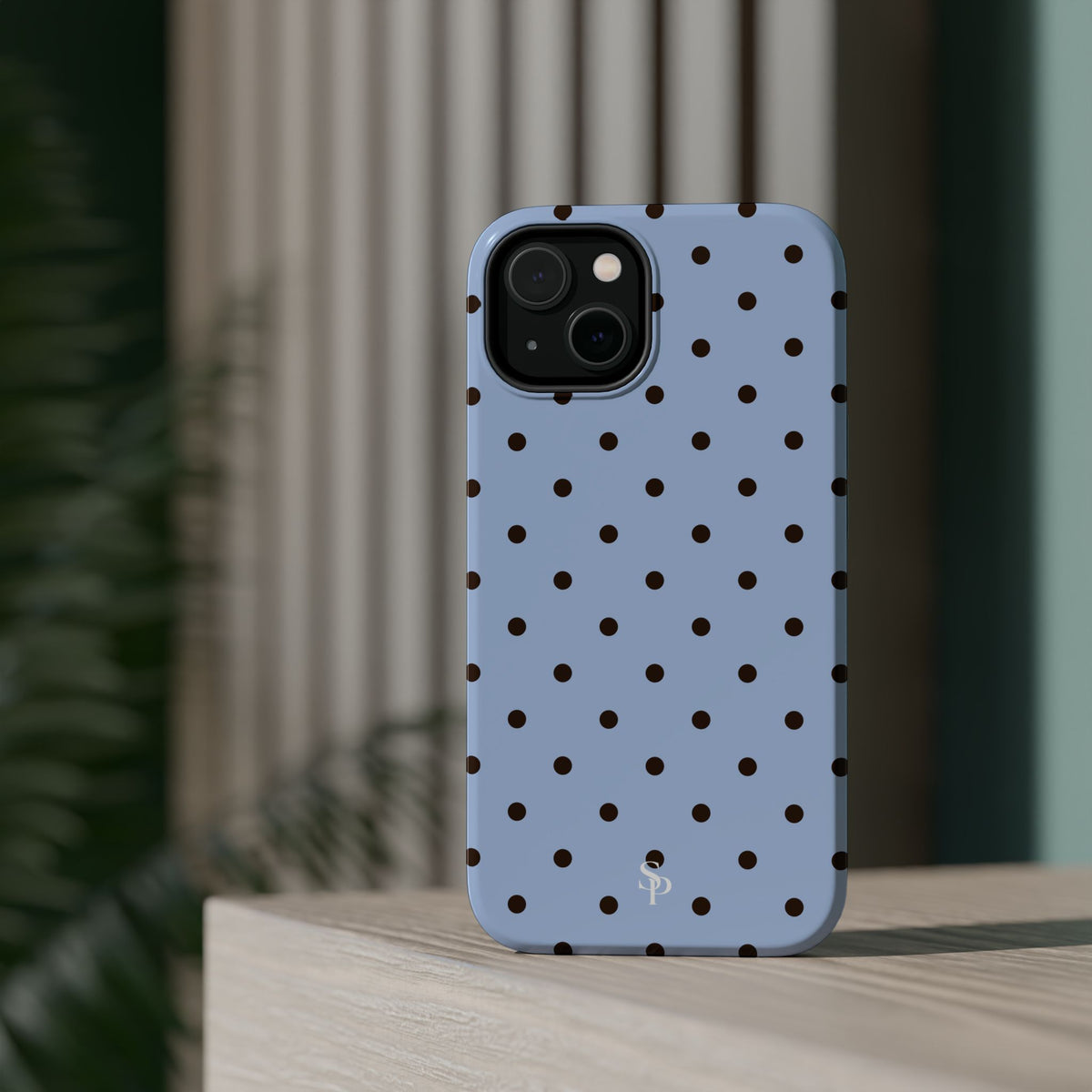 Blue Polka Dot Magnetic Impact Phone Case