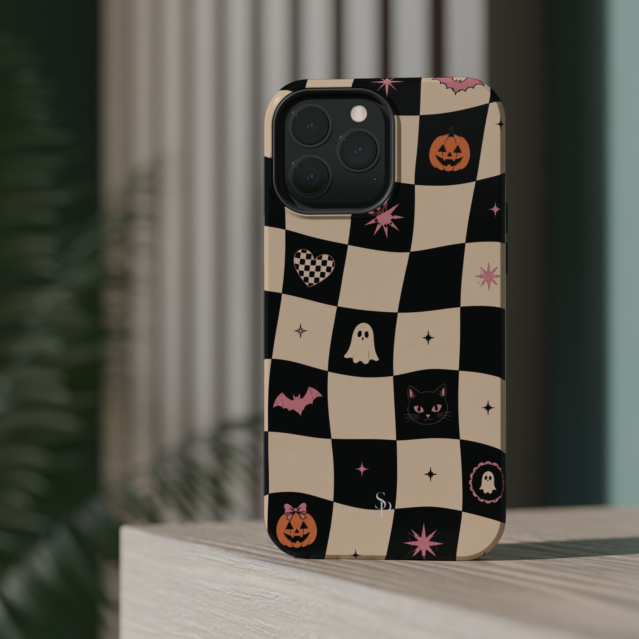 Halloween Checkerboard Magnetic Phone Case