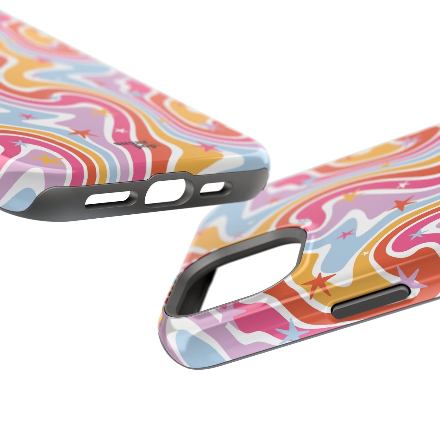 Colorful Impact-Resistant Phone Case - Vibrant Swirl Design