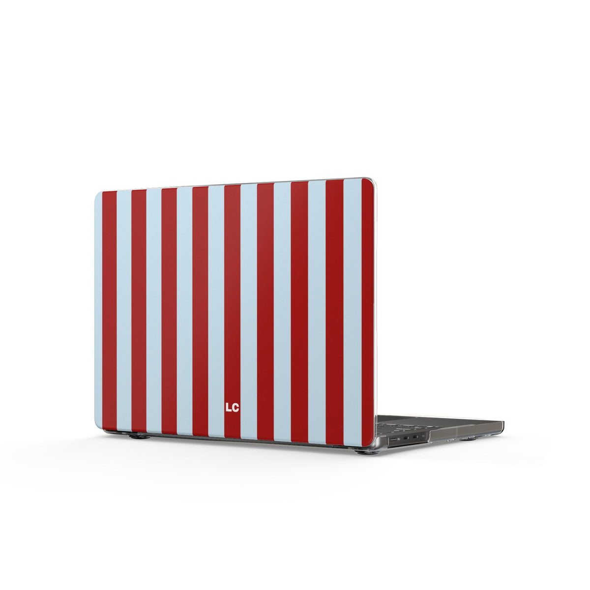 Red & Light Blue Vertical Stripes MacBook Case