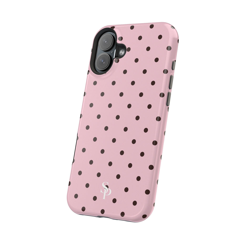 Pink Polka Dot Magnetic Impact Phone Case