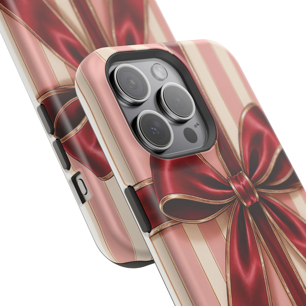 Red Bow Gift Wrap Magnetic Phone Case