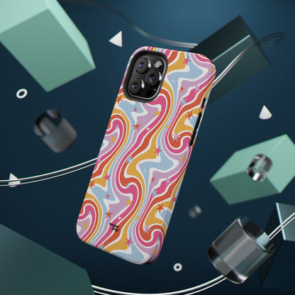 Colorful Impact-Resistant Phone Case - Vibrant Swirl Design