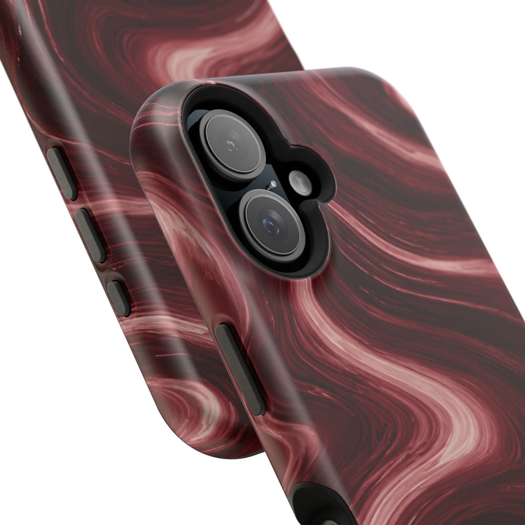 Burgundy Marble Magnetic Phone Case