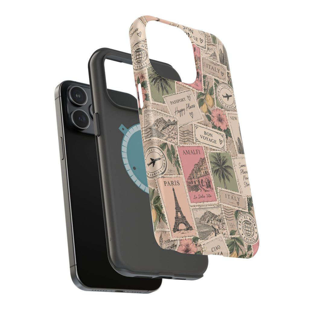 Travel Passport Stamp Magnetic Impact-Resistant Case