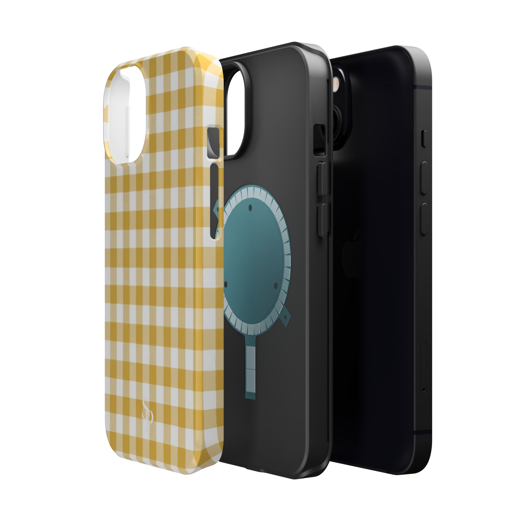 Yellow Gingham Magnetic Impact-Resistant Phone Case