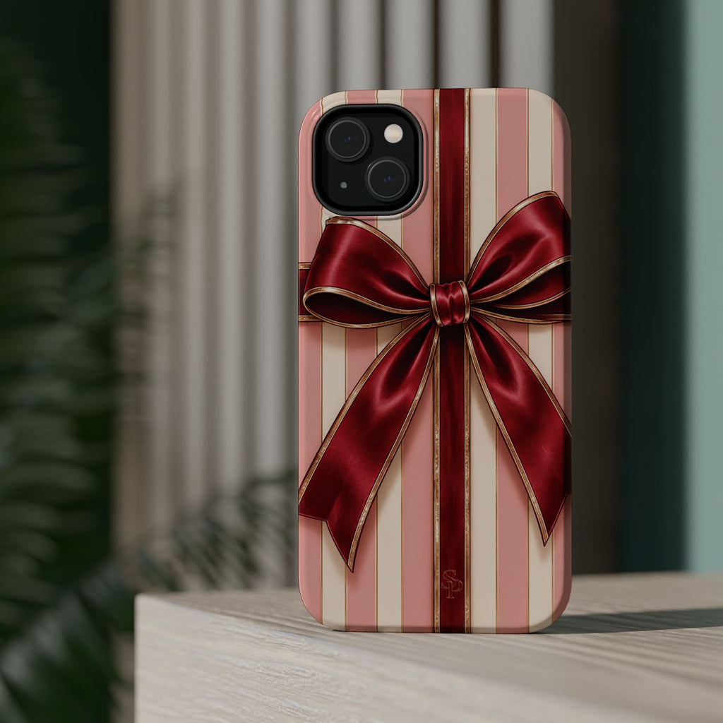 Red Bow Gift Wrap Magnetic Phone Case