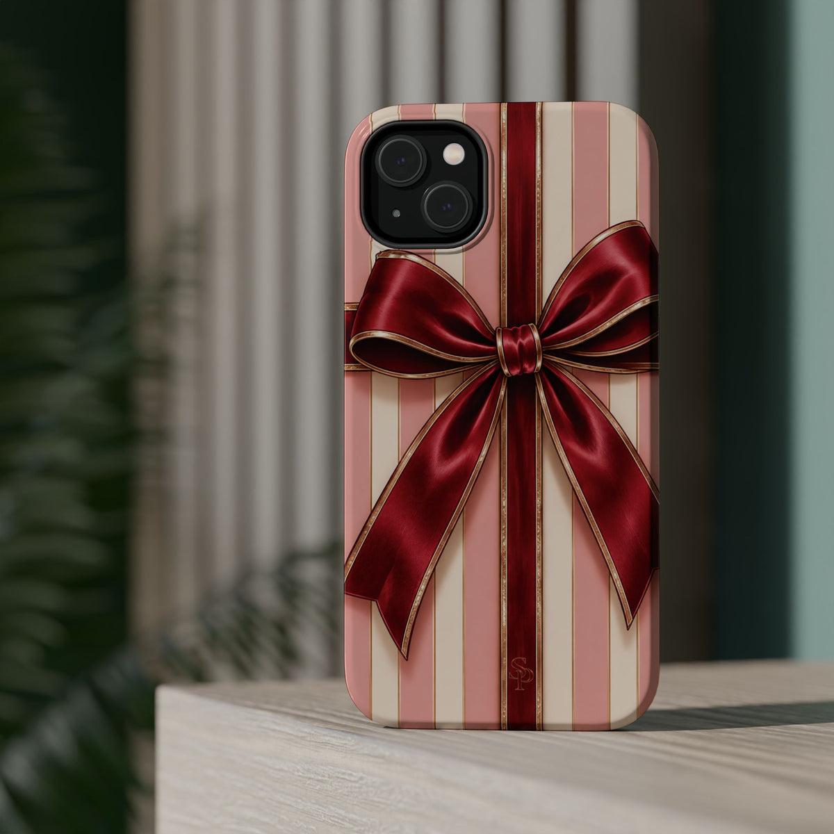 Red Bow Gift Wrap Magnetic Phone Case