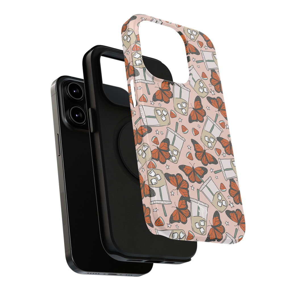 Iced Coffee & Butterfly Impact-Resistant Cases