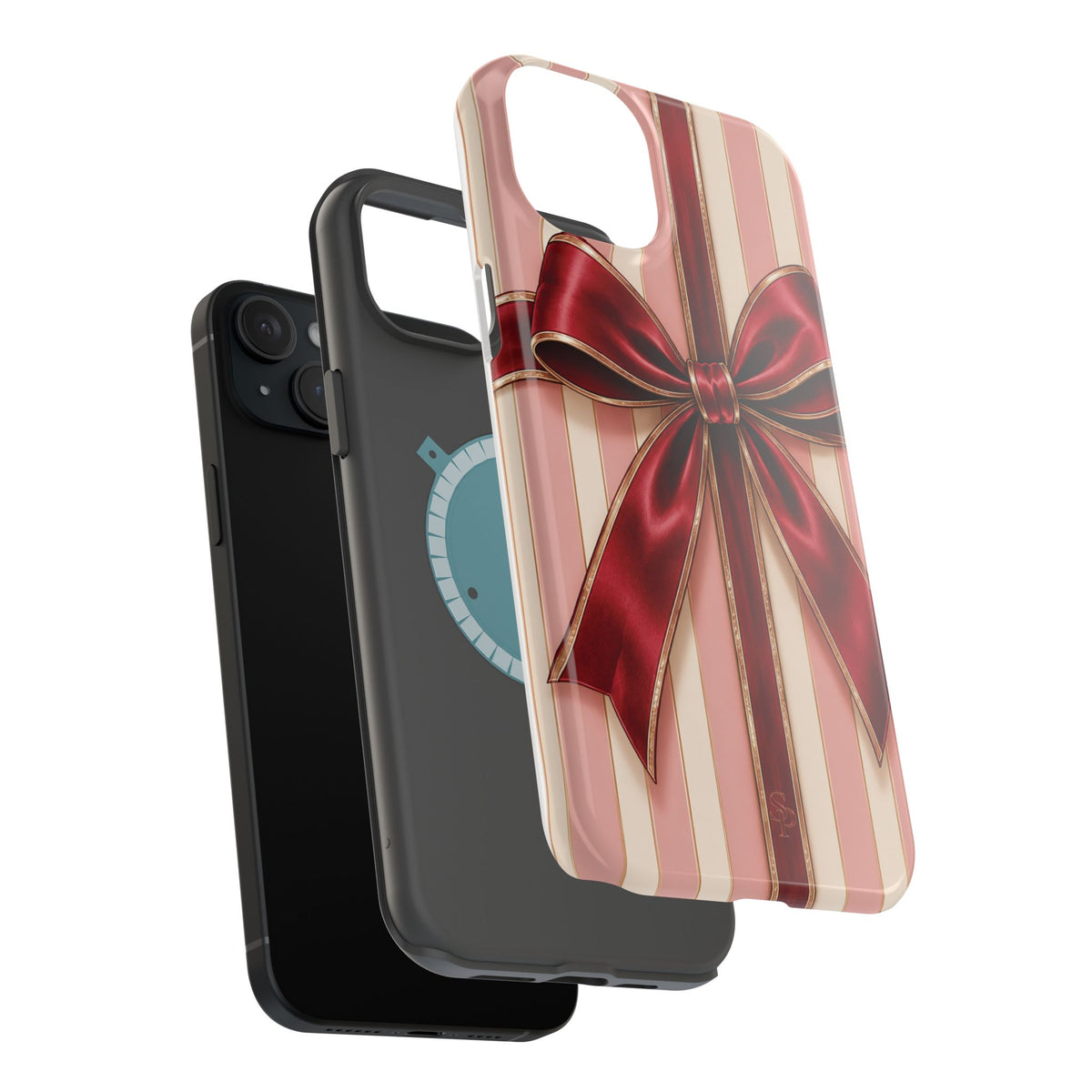 Red Bow Gift Wrap Magnetic Phone Case