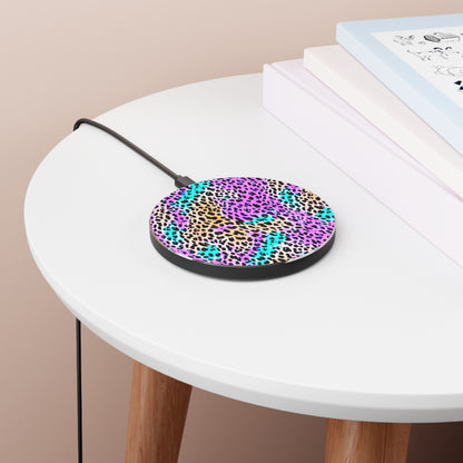 Colorful Cheetah Wireless Charger - Fast Charging Pad for Trendy Tech Lovers