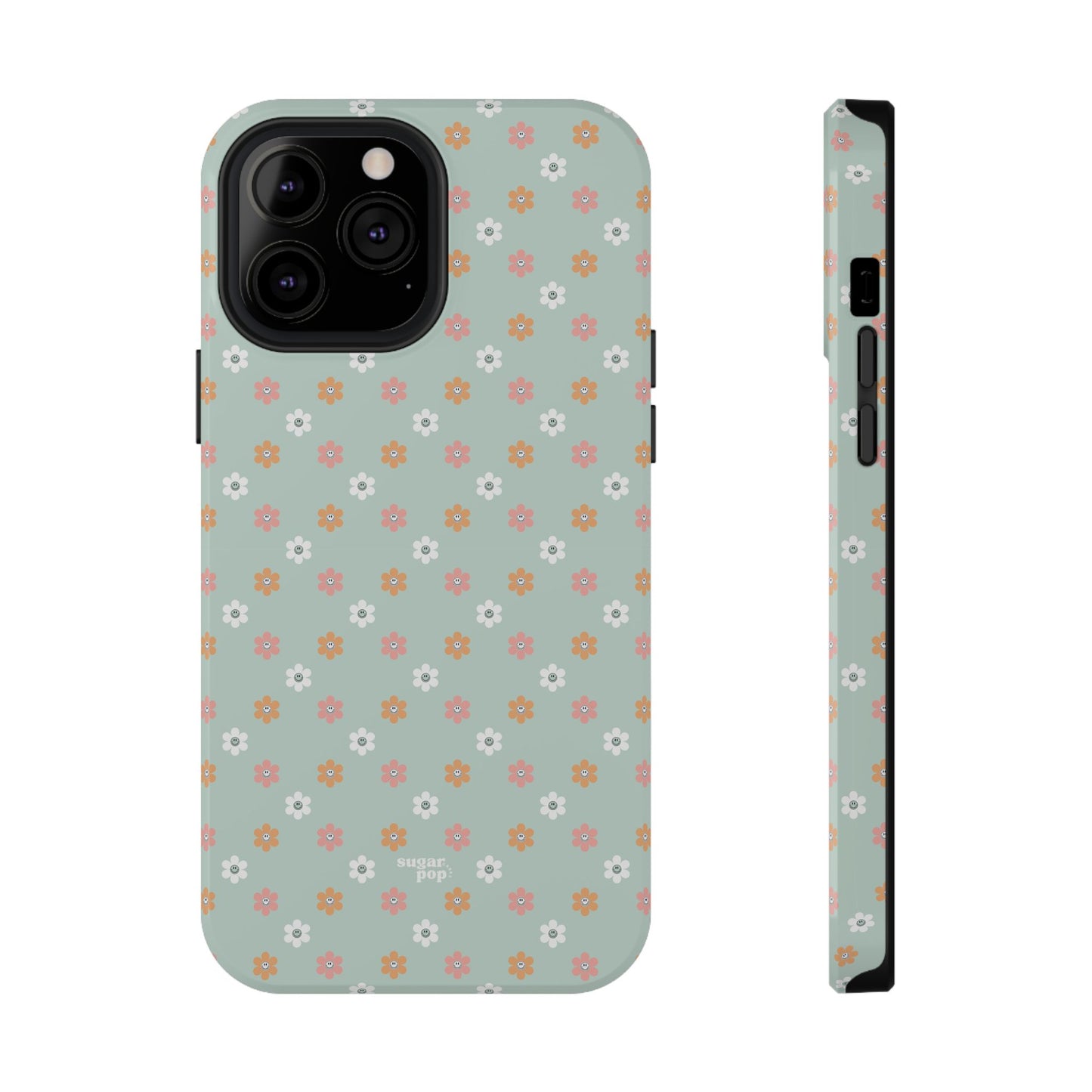 Floral Smiley Impact-Resistant Cases