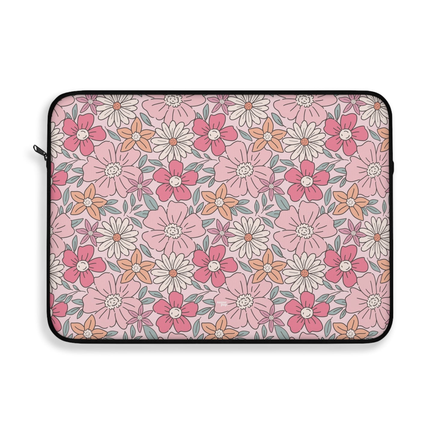 Pink Flowers Laptop Sleeve