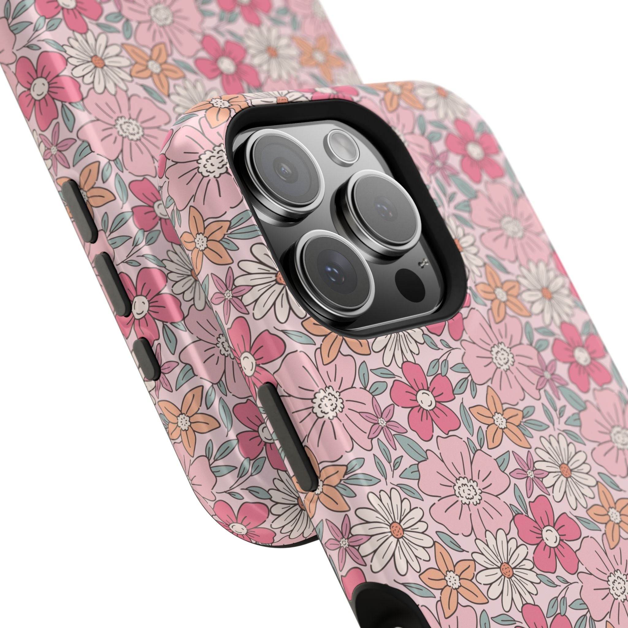 Pink Flowers Impact-Resistant Case