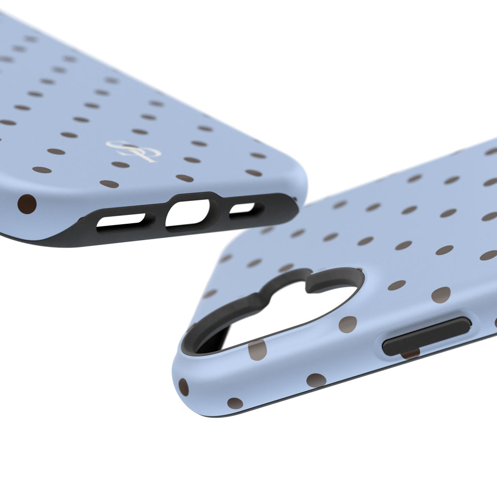 Blue Polka Dot Magnetic Impact Phone Case